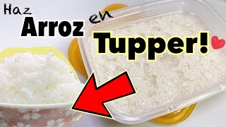 En Tupperware  Haz ARROZ JAPONES en el MICROONDAS [upl. by Phemia788]