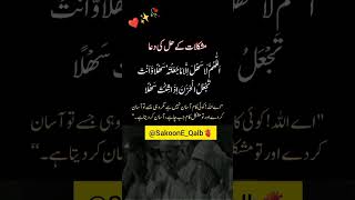 Mushqalat KY hall ki Dua 🤲❤️🌼 shorts shortfeed islamicvideo [upl. by Aroc]