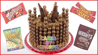 Maltesers Cherry Choc Banana Bomb Cake How To [upl. by Aved811]