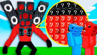 Batalla VS Titan SPEAKERMAN de Lucky Blocks en Minecraft [upl. by Seward]