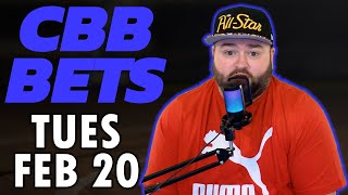 College Basketball Bets Tuesday February 20 Picks amp Predictions  The Sauce Network  Kyle Kirms [upl. by Jorin]