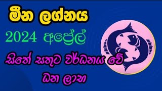 2024 අප්‍රේල් මීන ලග්න පලාපල  2024 April meena lagna palapala [upl. by Attenev]