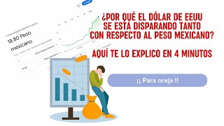 ¿Por qué el dólar se está disparando tanto ante el peso mexicano ¡AQUÍ TE LO EXPLICO EN 4 MINUTOS [upl. by Hutchins]