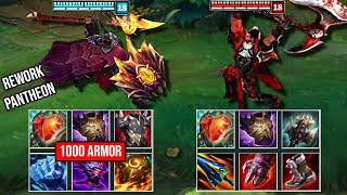 REWORK PANTHEON vs DARIUS FULL BUILD FIGHTS amp Best Moments [upl. by Lambertson]