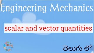 Scalar and vector quantities in engineering mechanics [upl. by Sim]