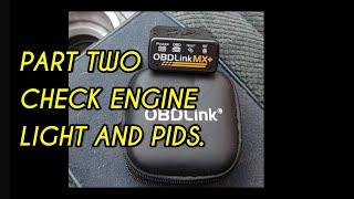 OBDLINK MX Review part twoChecking check engine light and pids [upl. by Eibbil885]