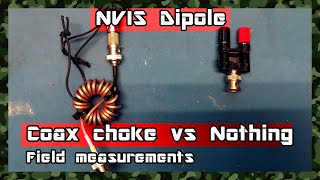 NVIS Dipole Coax choke vs Nothing [upl. by Ardeahp340]