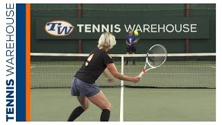 Tennis Drills with Bethanie MattekSands Volley Tips [upl. by Anilemrac]