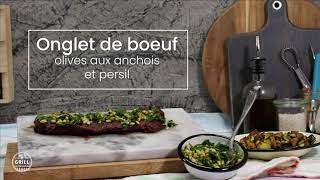 Onglet de boeuf aux olives aux anchois et persil surlegrill [upl. by Gibeon]