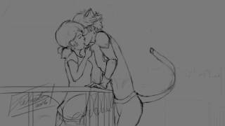 Kiss Art Challenge  Fananimation Miraculous Ladybug Marichat [upl. by Nossila]