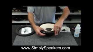 JBL Speaker Repair 128H Replace Foam Edge Speaker Cone REAR MOUNT [upl. by Chadwick107]