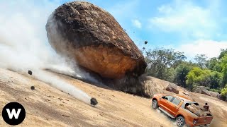 Tragic Moments Shocking Massive Rockfalls amp Landslides Filmed Seconds Before Disaster [upl. by Soilissav]