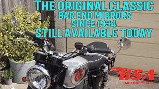 BSA Gold Star amp THE ORIGINAL AND BEST multifunction stainless steel bar end mirrors since 1934 [upl. by Zippel]