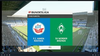 FC Hansa Rostock  SV Werder Bremen Highlights 2 Bundesliga 22 Spieltag  FIFA 22 [upl. by Ocirnor52]