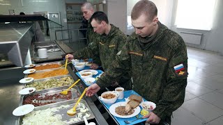 Russian Army Food Supply during Ukraine war  Russian War kitchen in Donbass [upl. by Philbrook177]