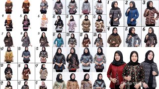 MODEL BATIK ATASAN WANITA MODERN TERBARU 20202021 COCOK UNTUK WANITA MUSLIMAH DAN KANTORAN [upl. by Aelyak573]