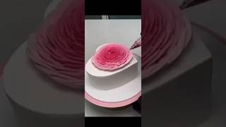 rose heart cake  anniversary cake  buttercream frosting tutorial  cake sculpture cake art [upl. by Klarika]