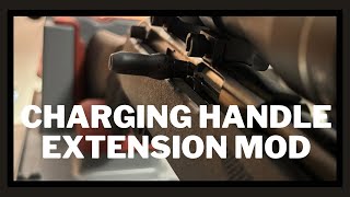 Savage 64 charging handle extension modDIY [upl. by Anytsirhc77]