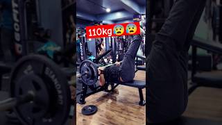 110kg Chest bench press with leg rise gym bodybuilding shorts chestworkout funny [upl. by Anitaf888]