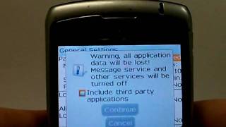 Blackberry Curve 8300 Erase Cell Phone Info  Delete Data  Master Clear Hard Reset [upl. by Aseefan]