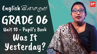 පාඩම 10  Was it Yesterday Pupils Book English සිංහලෙන්  Grade 06 [upl. by Adnaw]