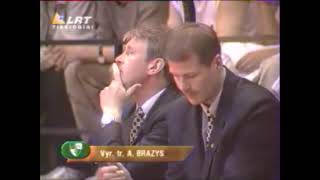 LITHUANIAN LKL 2002 playoff finals  Lietuvos Rytas vs Zalgiris Kaunas G7 Macijauskas 31pt  5rb [upl. by Cathee827]