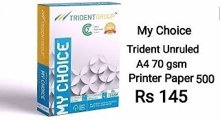 unboxing My Choice Trident Unruled A4 70 gsm Printer Paper Telugu  By Rajesh unboxing [upl. by Santini]