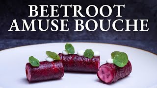 Learn to make BEETROOT CYLINDERS at home  Fine Dining Amuse Bouche [upl. by Sremlahc933]