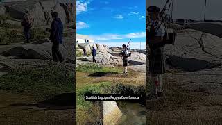 Epic Scottish Bagpipe Performance in Peggys Cove [upl. by Acisej180]