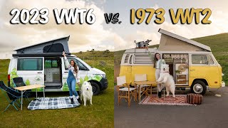 Vintage T2 Van vs VW T6 Camper [upl. by Ajat]