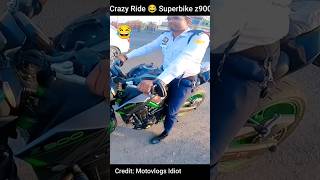 crazy ride👉 super bick z900  police ne pkad liyavarilshorts z900 kawasaki [upl. by Essined20]