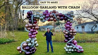 Organic Balloon Garland with balloon chain Ubackdropcom [upl. by Ahsener22]