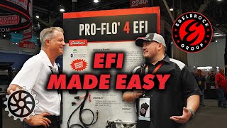 SEMA 2024  Edelbrock ProFlo 4 Makes EFI EASY [upl. by Dnalyk]