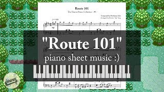 quotRoute 101quot from quotPokémon RSEquot  Piano Sheet Music D [upl. by Ynad]