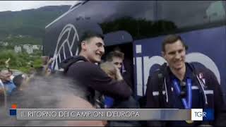 📺 DAL TGR TRENTINO  Rientro a Trento trionfale per i neo Campioni dEuropa [upl. by Melesa260]