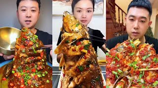 Asmr Eating 🐟 Braised Big Carp Holy Eating Fish Spicy Braised Fish🐠 101 [upl. by Atiruam753]