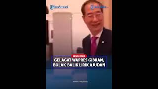 GELAGAT WAPRES Gibran Lirik Ajudan saat Terima Tamu Negara PM Korea Selatan [upl. by Nawram]