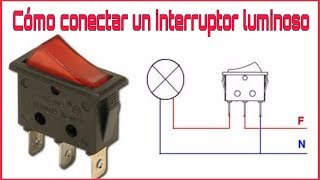 CÓMO INSTALAR UN INTERRUPTOR LUMINOSO AC [upl. by Uos]