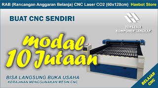 Modal 10juta saja sudah bisa membuat Usaha Kerajinan CNC Sendiri  CNC Laser Co2  HAEBOT [upl. by Thacher]