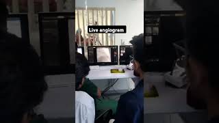 Live angiogram 😰 angiogram medical doctor hospital [upl. by Meikah482]