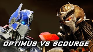 Transformers Rise Of The Beasts Optimus Prime vs Scourge [upl. by Eekaz]