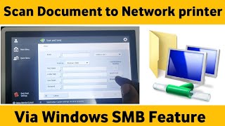 How To Setup Scan To Shared Network Folder on Canon image runner advance E3520 Scanner via SMB Serve [upl. by Leonid706]