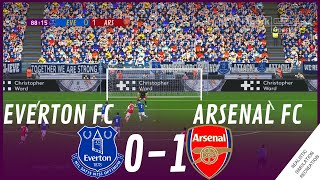 EVERTON vs ARSENAL 01 MATCH HIGHLIGHTS • Video Game Simulation amp Recreation [upl. by Eilzel316]