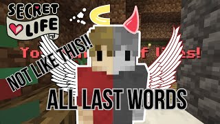 ALL LAST WORDS AND DEATHS  Secret Life SMP [upl. by Simons]