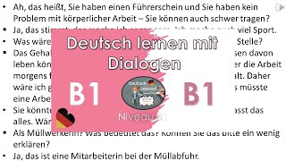 Dialoge B1  Deutsch lernen durch Hören  2 [upl. by Iredale]