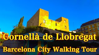 Cornellà de Llobregat Barcelona Catalonia City Walking tour Spain relaxation [upl. by Ayotnom]