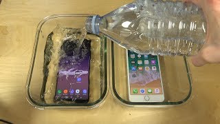 Samsung Galaxy S8 Plus vs iPhone 7 Plus Water Freeze Test 16 Hours Which Is Best [upl. by Eelyak]