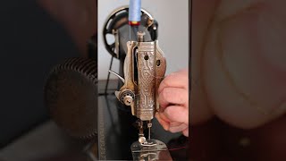 Threading a 1947 Singer model 15 sewing machine [upl. by Sirap840]