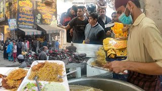 WAQAS BIRYANI HOUSE LAHORE  LAHORI CHICKEN BIRYANI  TIKKA PULAO  STREET FOOD LAHORE PAKISTAN [upl. by Kevina]