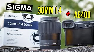 Sigma 30mm f 14 Unboxing for Sony a6400 [upl. by Terrab]